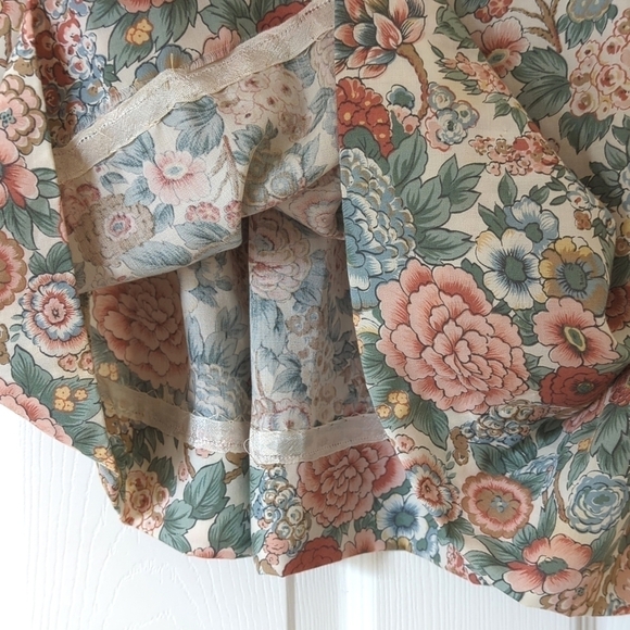 J.G. Hook 80's Vintage Flowy Floral Print Pleated High Waist A-Line Midi Skirt 6 - Picture 11 of 14